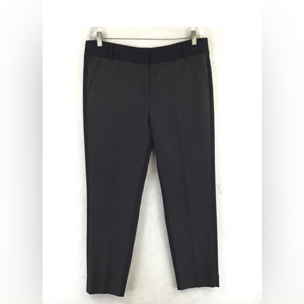 LOFT‎ Black Ankle Pants with Delicate Dots